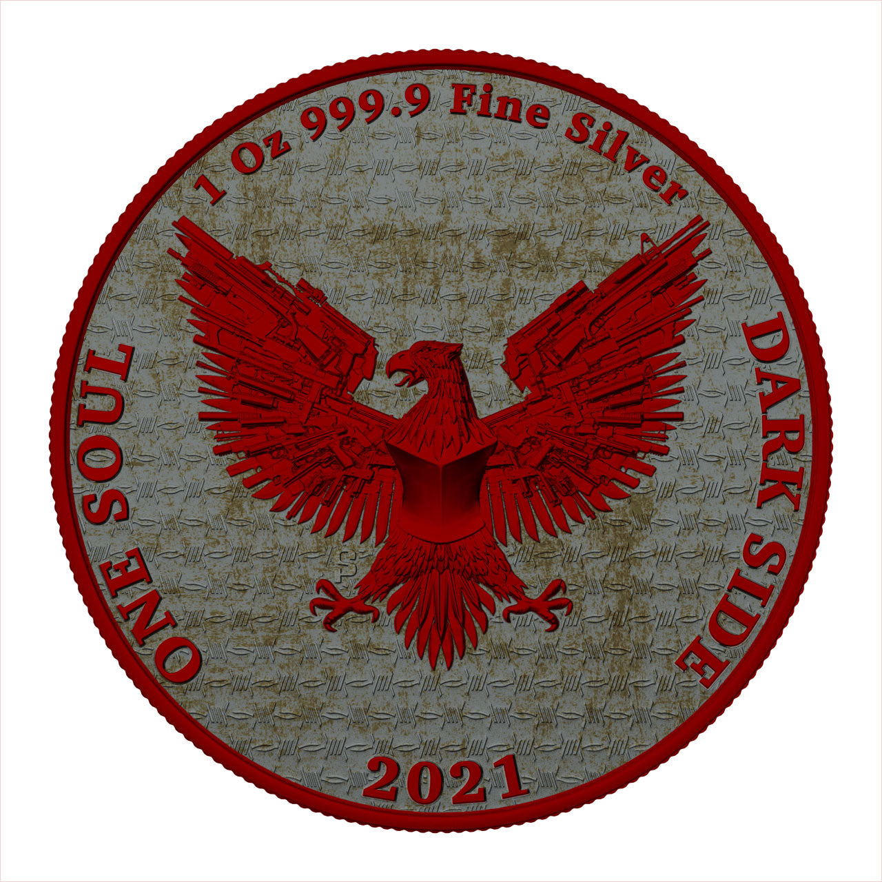 Dark Side 2021 1 Soul Liberator Superheroes 1 Oz Silver Round Deadpool