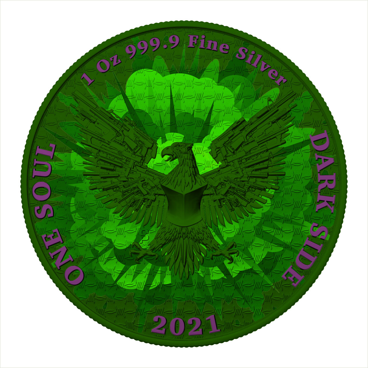 Dark Side 2021 1 Soul Liberator Superheroes 1 Oz Silver Round Hulk