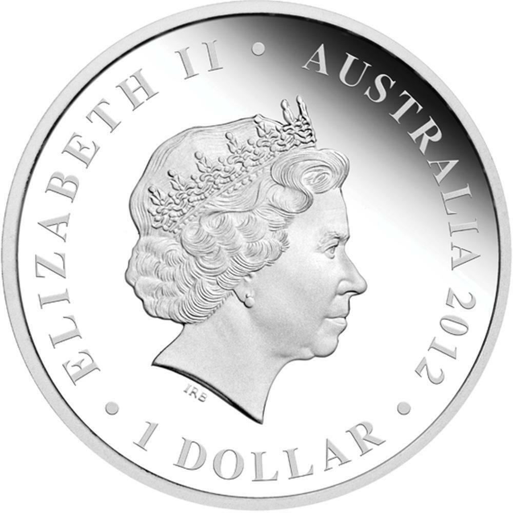Australia 2012 1$ Diamond Jubilee Queen 1 Oz Silver Coin