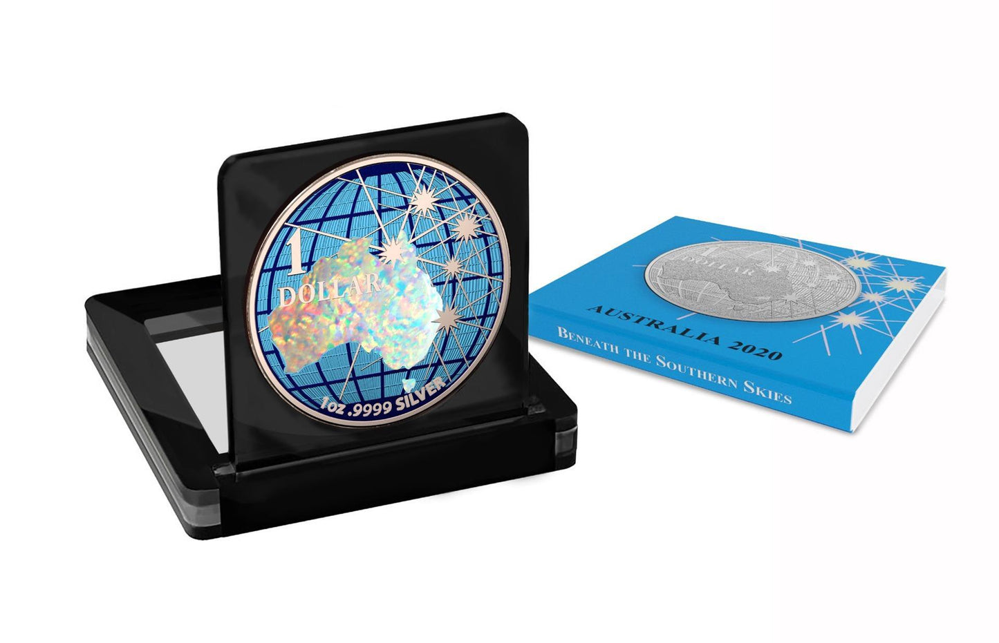 Australia 2020 1$ - Beneath the Southern Skies - Opal Holo - 1 Oz Silver Coin