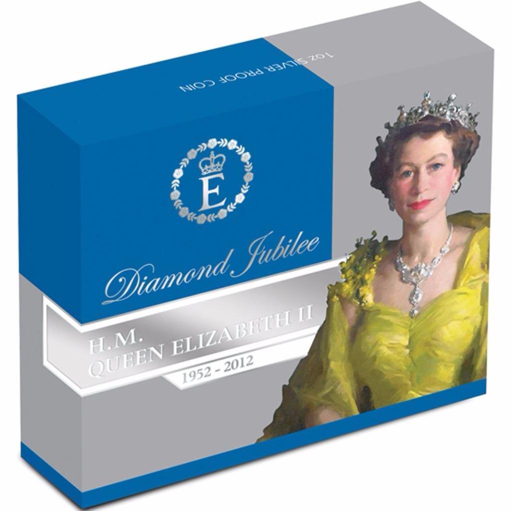 Australia 2012 1$ Diamond Jubilee Queen 1 Oz Silver Coin