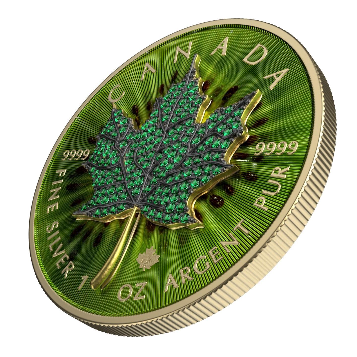 Canada 2022 5$ Maple Leaf Months Edition 1 Oz Bejeweled Silver Coin May