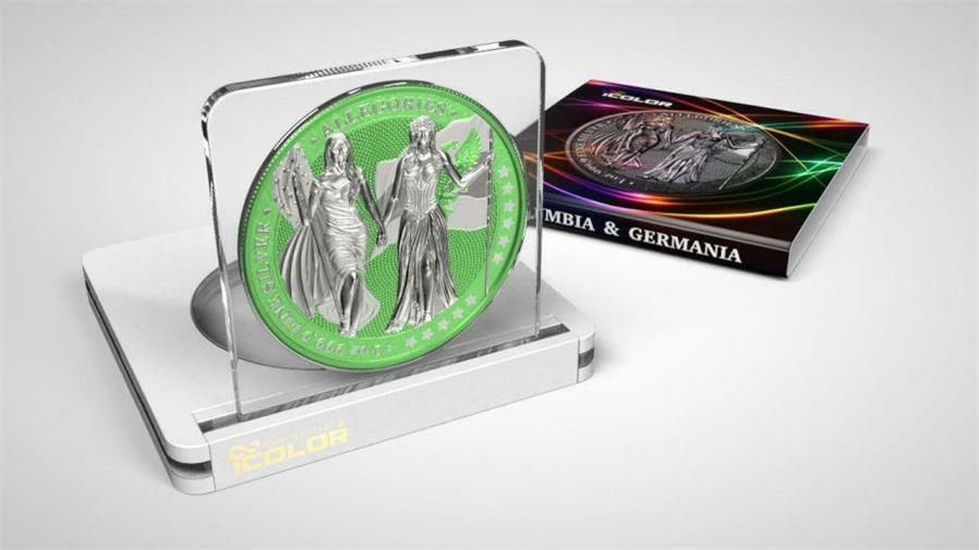 Germania 2019 5 Mark Germania Columbia I Color 1 Oz Silver Coin Mantis