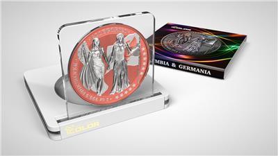 Germania 2019 5 Mark Germania Columbia I Color 1 Oz Silver Coin Salmon