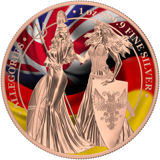 Germania 2019 5 Mark Germania Britania Flag Edition 1 Oz Silver Coin