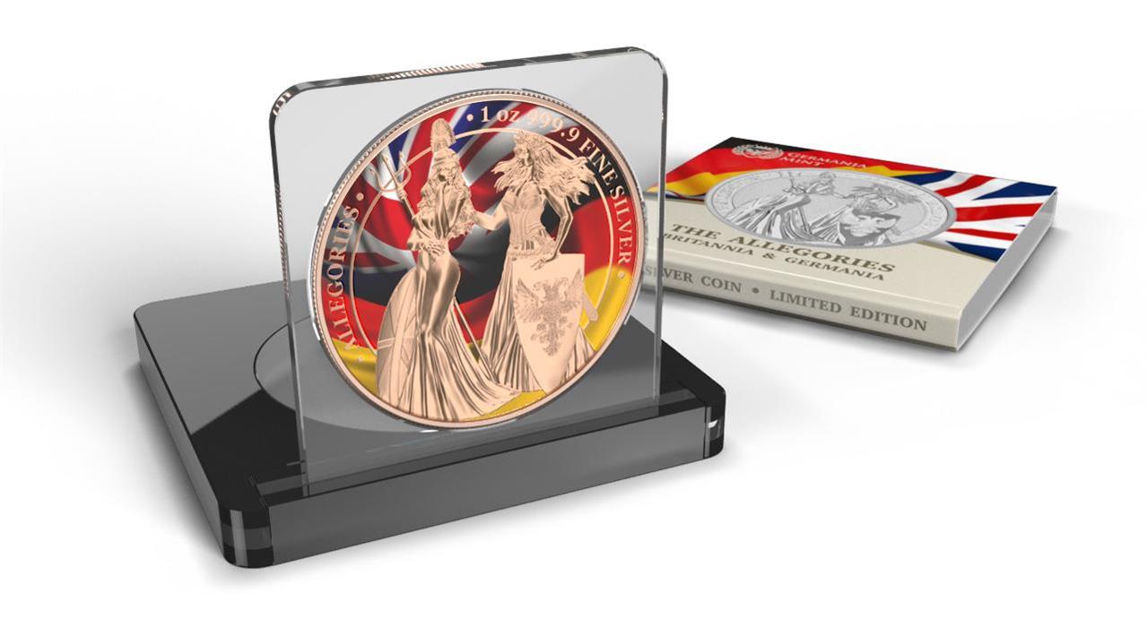 Germania 2019 5 Mark Germania Britania Flag Edition 1 Oz Silver Coin