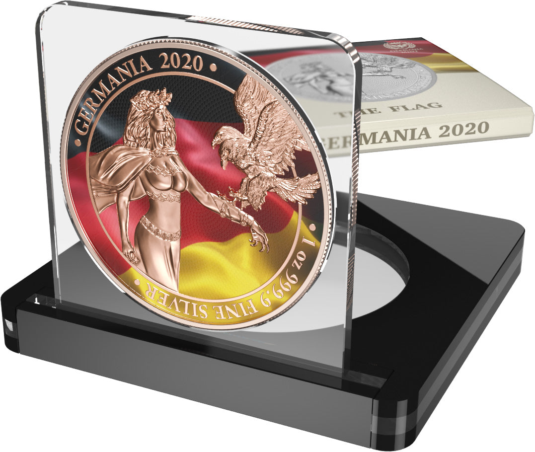 Germania 2020 5 Mark Lady Germania Flag Edition 1 Oz Silver Coin