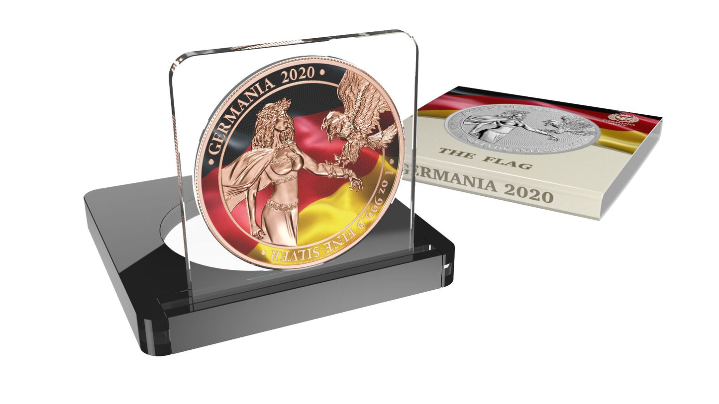 Germania 2020 5 Mark Lady Germania Flag Edition 1 Oz Silver Coin