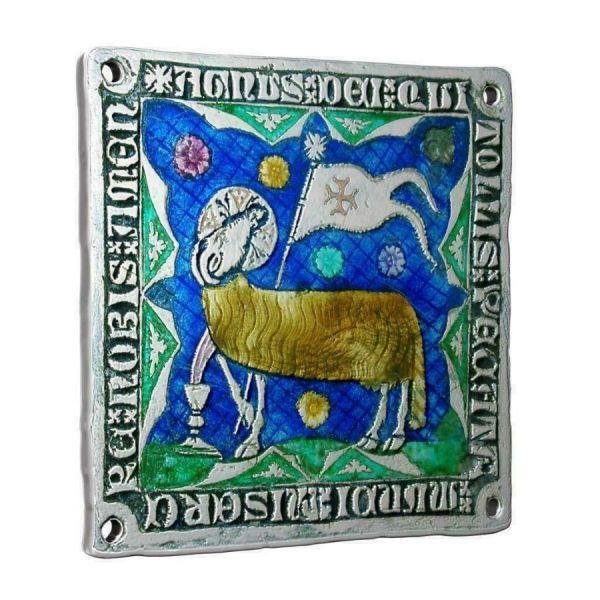 Niue 2014 2$ World Heritage Lamb of God 1 Oz Enameled Silver Coin