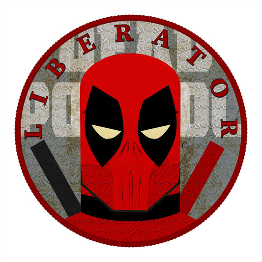 Dark Side 2021 1 Soul Liberator Superheroes 1 Oz Silver Round Deadpool