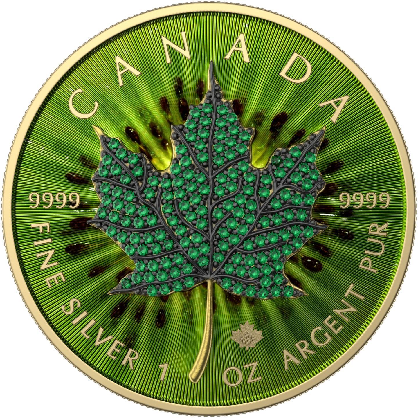 Canada 2022 5$ Maple Leaf Months Edition 1 Oz Bejeweled Silver Coin May