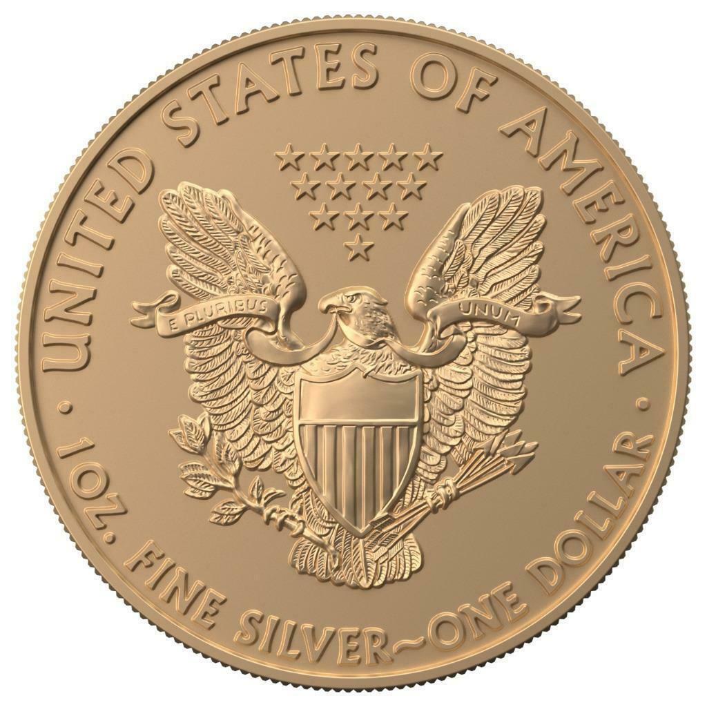 USA 2019 1$ American Eagle Sci-Fi Edition 1 Oz Colored Gilded Silver Coin Accross The Universe