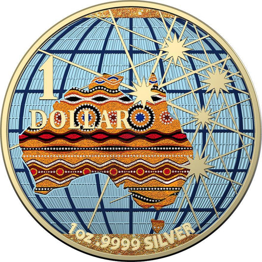 Australia 2020 1$ - Beneath the Southern Skies - Ornament - 1 Oz Silver Coin