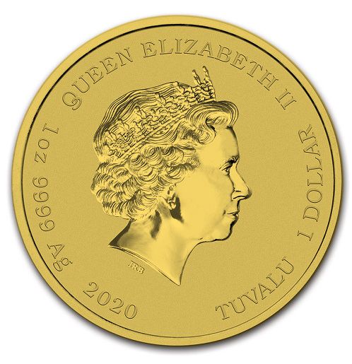 Tuvalu 2020 1$ The Duke John Wayne Gilded 1 Oz Silver Coin