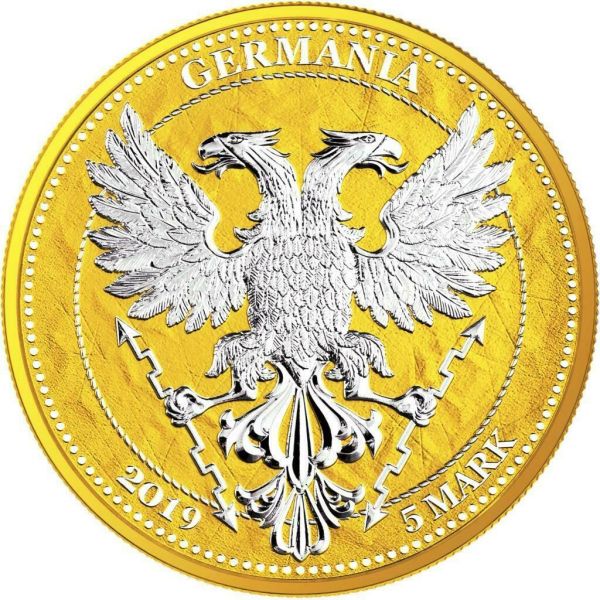 Germania 2019 5 Mark Oak Leaf - 12 Months Series - July 1 Oz Silver Coin
