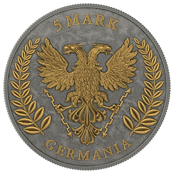 Germania 2020 5 Mark GERMANIA Golden Cross 1 Oz Silver Coin